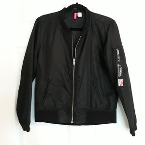 Black bomber jacket